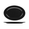 Classicware Black Wide Rim Oval Plate
