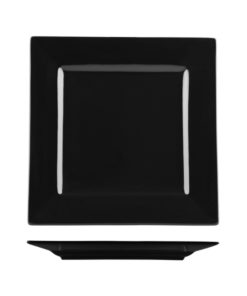 Classicware Wide Rim Black Square Plates