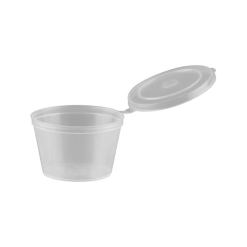 PP Sauce Containers with Hinged Lids