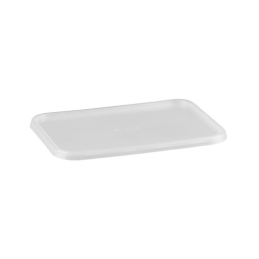 Ribbed Rectangular Clear Lid